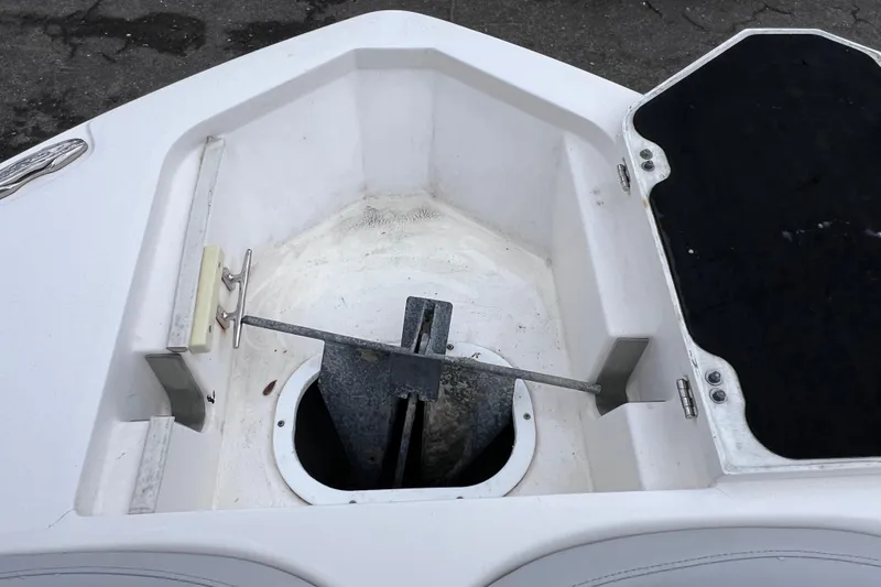 Slide: The Image of 2020 Sea Fox 228 Commander boat anchor compartment with open hatch. - 41