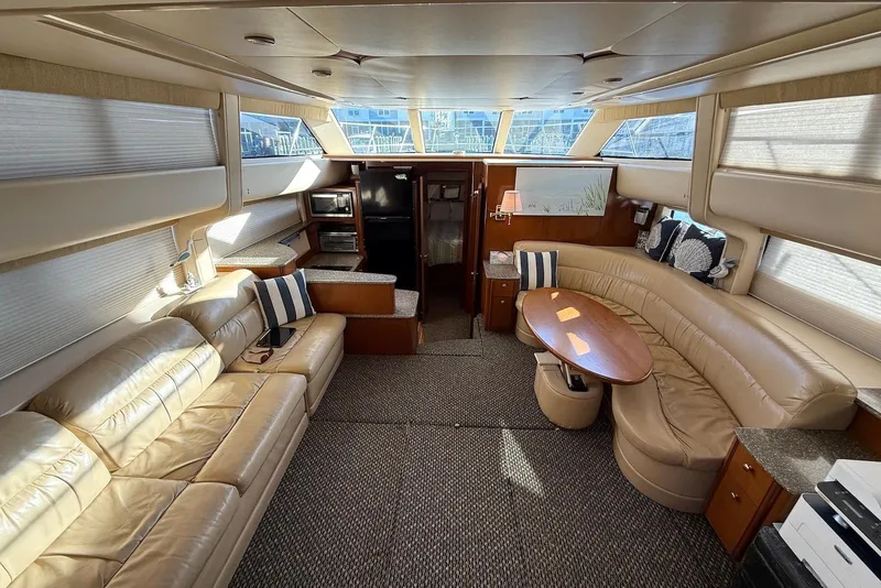 Slide: The Image of Luxurious interior of 2005 Meridian 459 Motoryacht with plush seating and elegant design. - 20