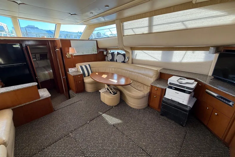 Slide: The Image of Luxurious interior of 2005 Meridian 459 Motoryacht with plush seating and modern amenities. - 22