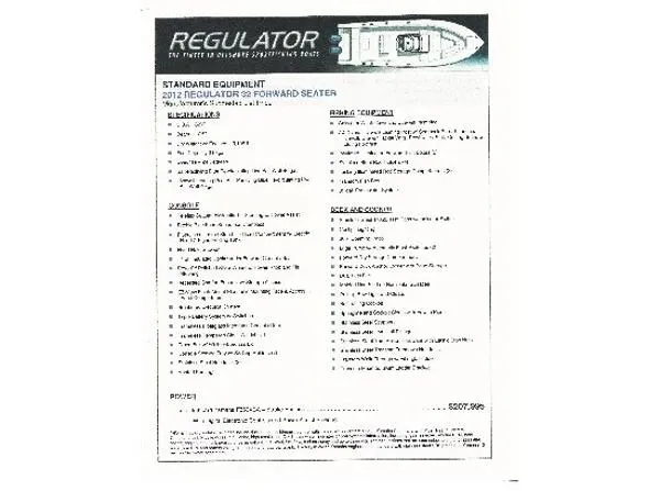 Slide: The Image of Regulator Marine 32 Forward Seating 2011 - 9