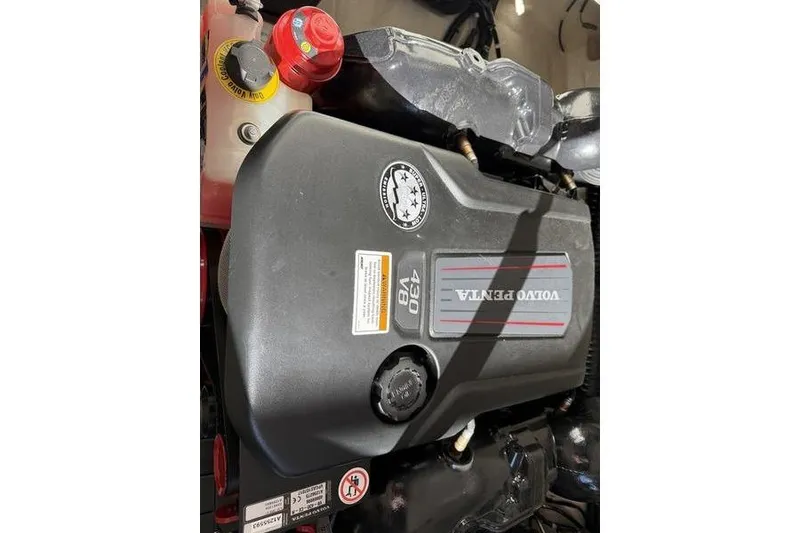 Slide: The Image of Engine of 2025 Cobalt R35 featuring Volvo Penta V8 430 horsepower. - 24