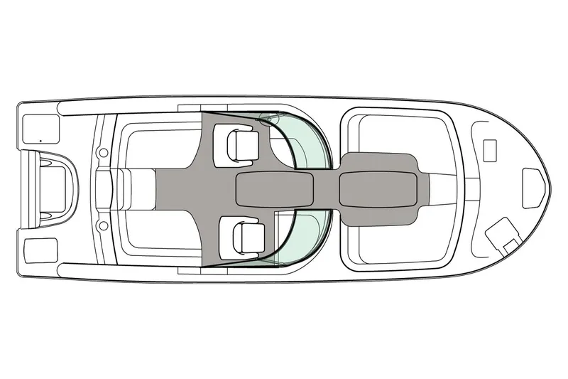 Slide: The Image of Manufacturer Provided Image: Top view layout of 2018 Hurricane SunDeck 2486 OB boat. - 61