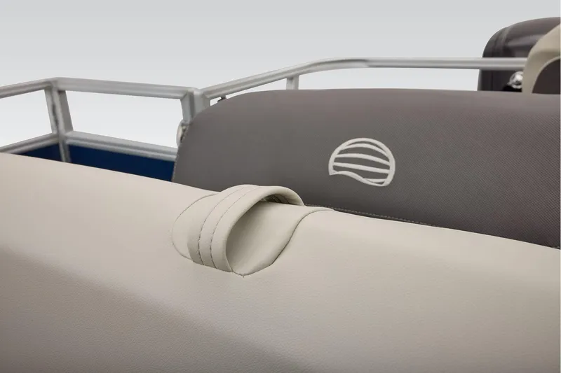 Slide: The Image of Manufacturer Provided Image: 2026 Sun Tracker Bass Buggy 18 DLX boat seats with logo detail. - 48