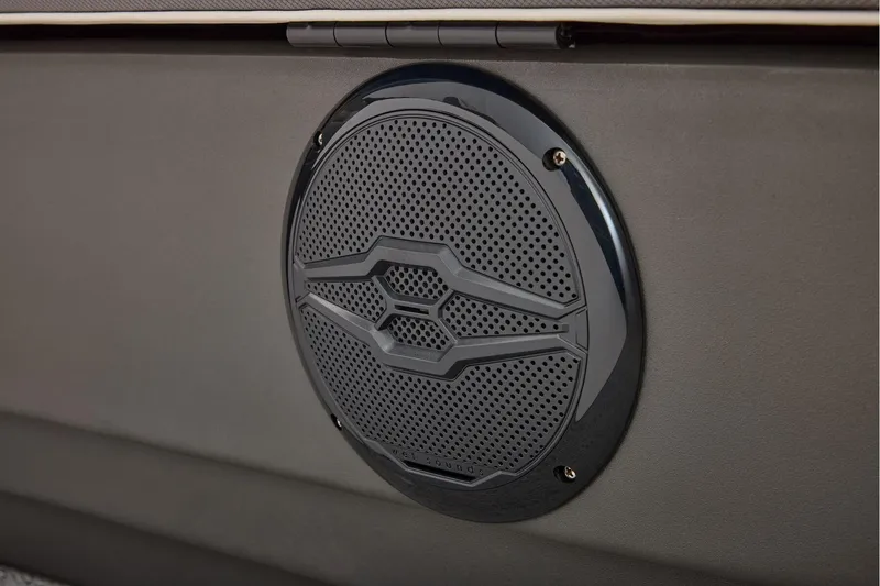 Slide: The Image of Manufacturer Provided Image: Speaker detail on 2026 Sun Tracker Bass Buggy 18 DLX pontoon boat. - 49
