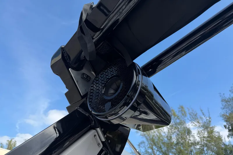 Slide: The Image of Centurion Nv233 2026 boat speaker system against a clear blue sky. - 19