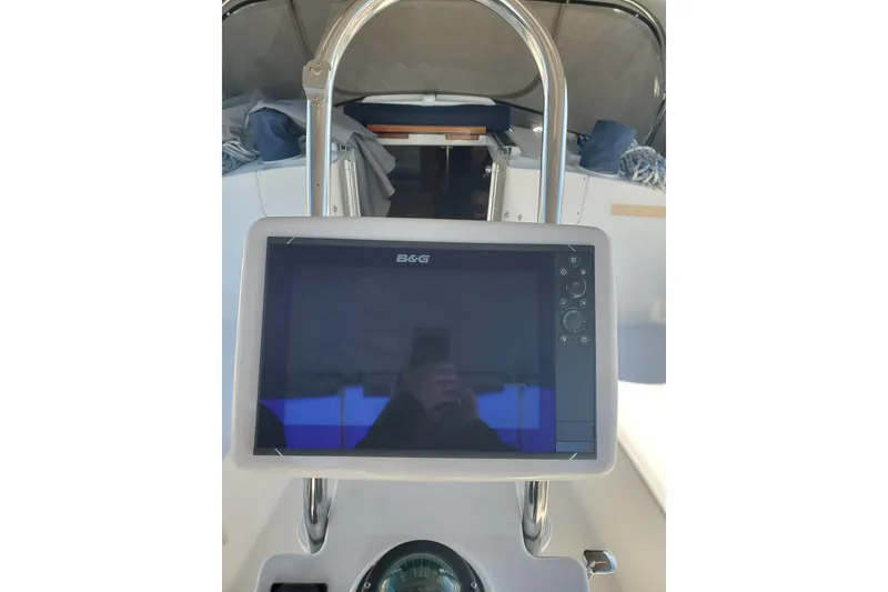 Slide: The Image of B&G navigation display on 2003 Hunter 426 Deck Salon yacht cockpit. - 21