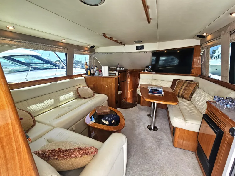 Slide: The Image of Luxurious interior of 2005 Riviera 42 Flybridge yacht. - 21