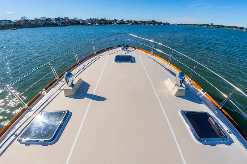 Slide: The Image of Deck view of Grand Banks 49 Eastbay SX yacht, 2005 model. - 14