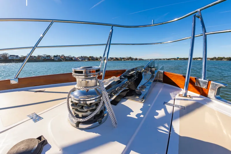 Slide: The Image of 2005 Grand Banks 49 Eastbay SX yacht deck view. - 16