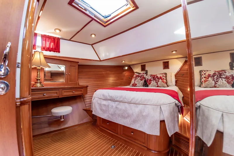Slide: The Image of Luxurious cabin interior of 2005 Grand Banks 49 Eastbay SX yacht. - 38