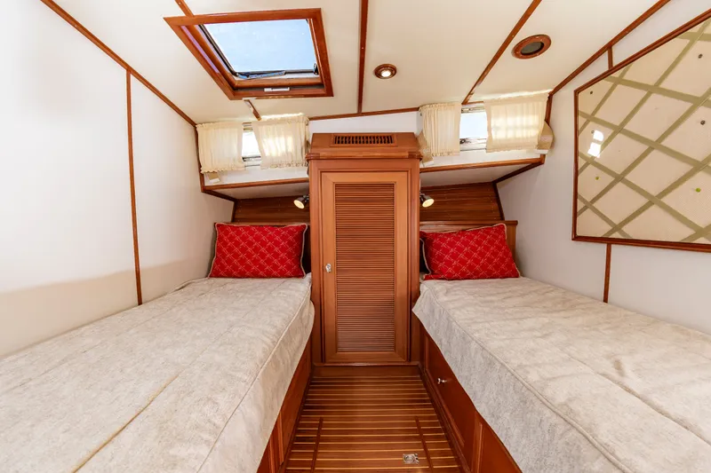 Slide: The Image of Interior of 2005 Grand Banks 49 Eastbay SX with twin beds. - 47