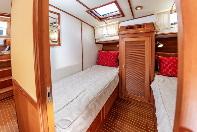 Slide: The Image of 2005 Grand Banks 49 Eastbay SX cabin with twin beds. - 48