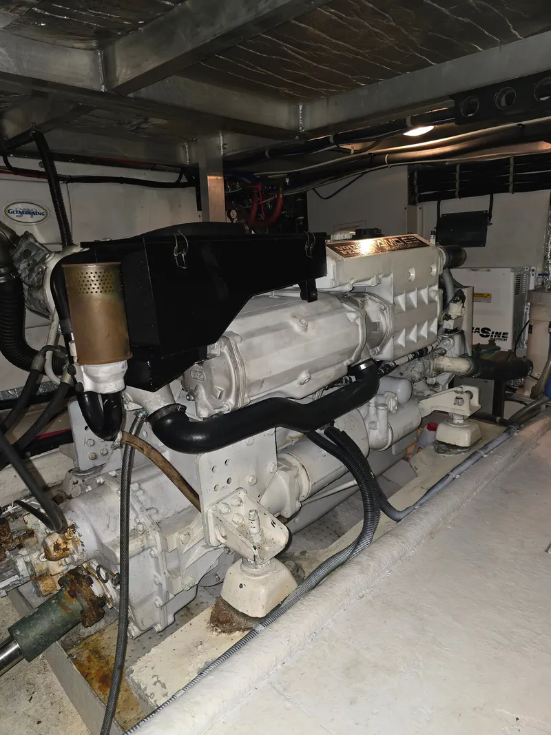 Slide: The Image of Engine room of a 2005 Navigator 44C with diesel engine. - 44