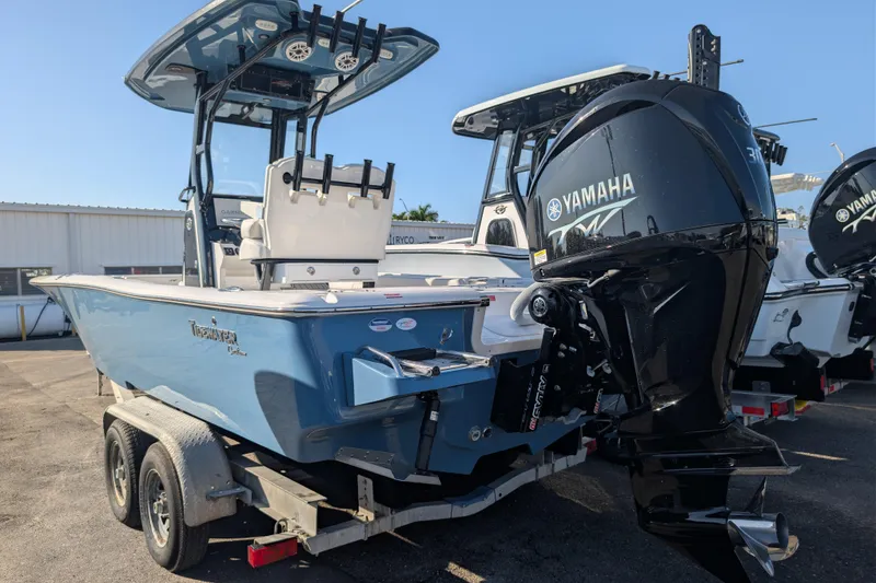 The Image of 2026 Tidewater 2500 Carolina Bay boat with Yamaha engine on trailer. - 0