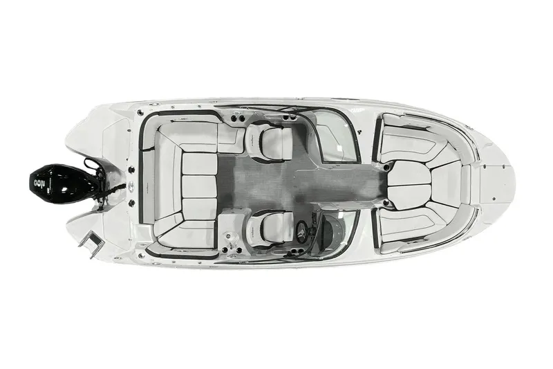 Slide: The Image of Manufacturer Provided Image: 2022 Stingray 231 DC boat, top view, spacious seating, modern design. - 2