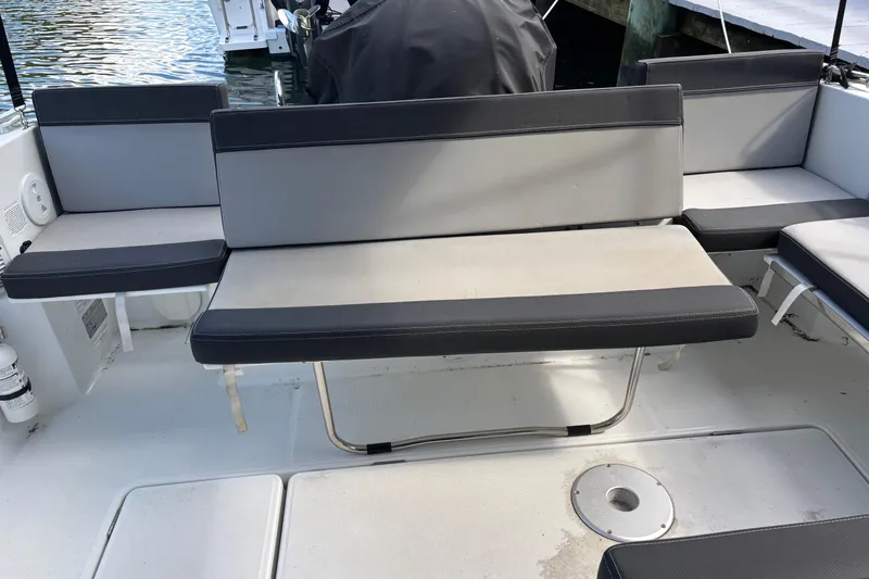 Slide: The Image of Control panel of 2022 Jeanneau NC 795 Series 2 boat, featuring Yamaha and Mastervolt displays. - 18