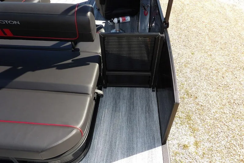 Slide: The Image of 2026 Bennington S Swingback 22 SSB interior with sleek seating and modern flooring. - 27