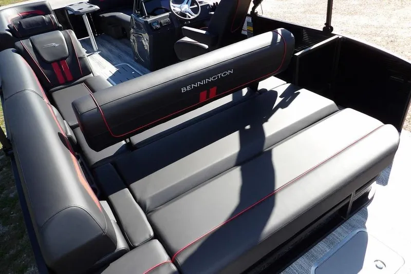 Slide: The Image of 2026 Bennington S Swingback 22 SSB boat interior with luxurious seating and modern design. - 30