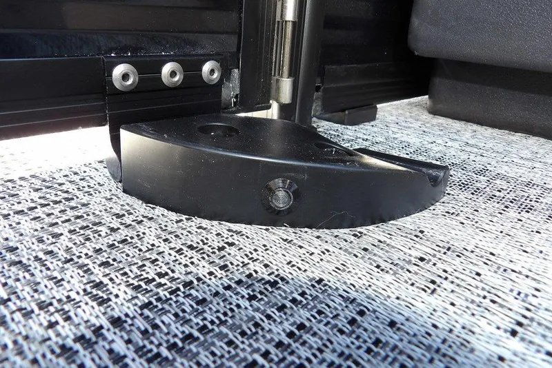 Slide: The Image of 2026 Bennington S Swingback 22 SSB boat hinge detail on textured flooring. - 37