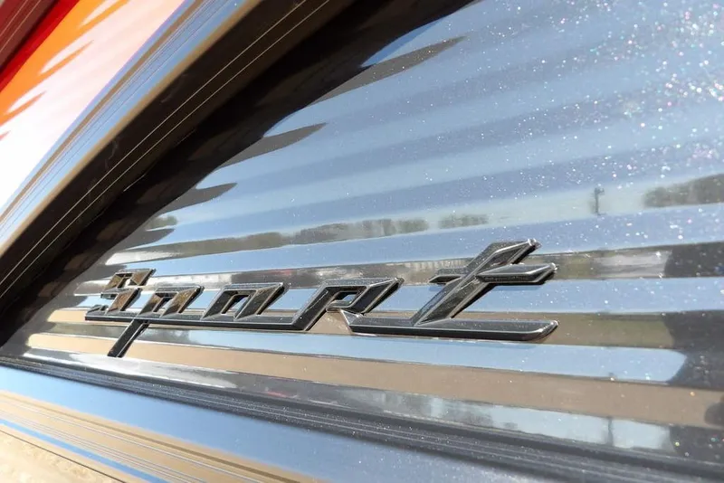 Slide: The Image of Close-up of 2026 Bennington S Swingback 22 SSB with "Sport" emblem. - 48