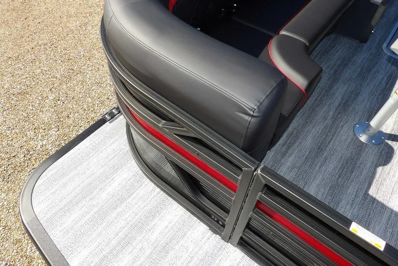 Slide: The Image of 2026 Bennington S Swingback 22 SSB pontoon boat interior with sleek seating and modern design. - 7