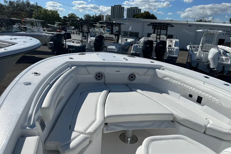 Slide: The Image of 2026 Tidewater 272 CC Adventure boat with spacious seating and modern design. - 7