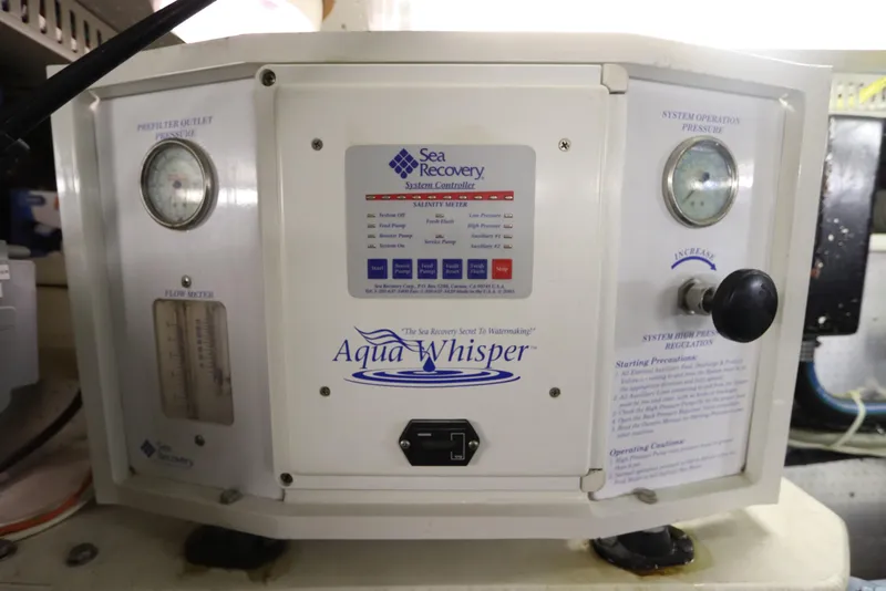 Slide: The Image of Sea Recovery Aqua Whisper watermaker system on 2005 DeFever 49 Cockpit Motor Yacht. - 94