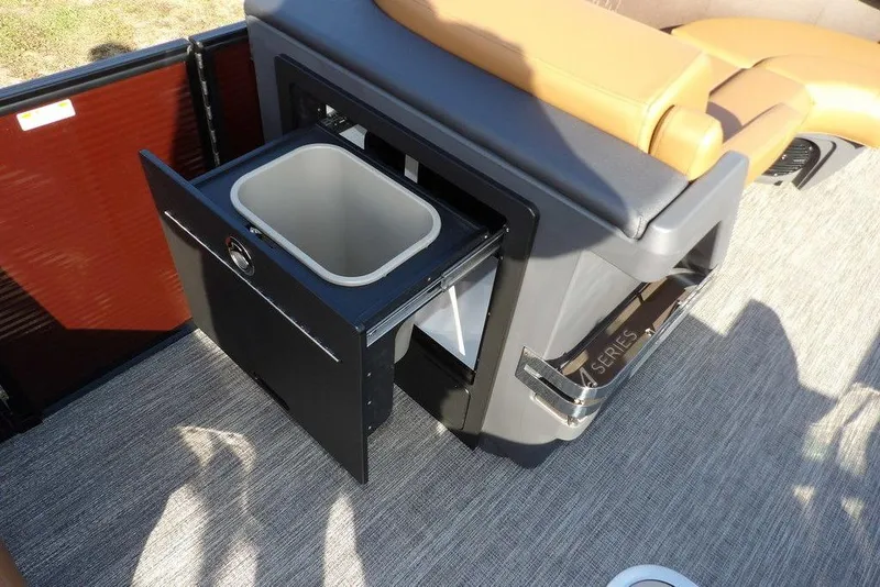 Slide: The Image of 2026 Bennington M L-Bench 22 ML with integrated storage compartment and seating. - 17