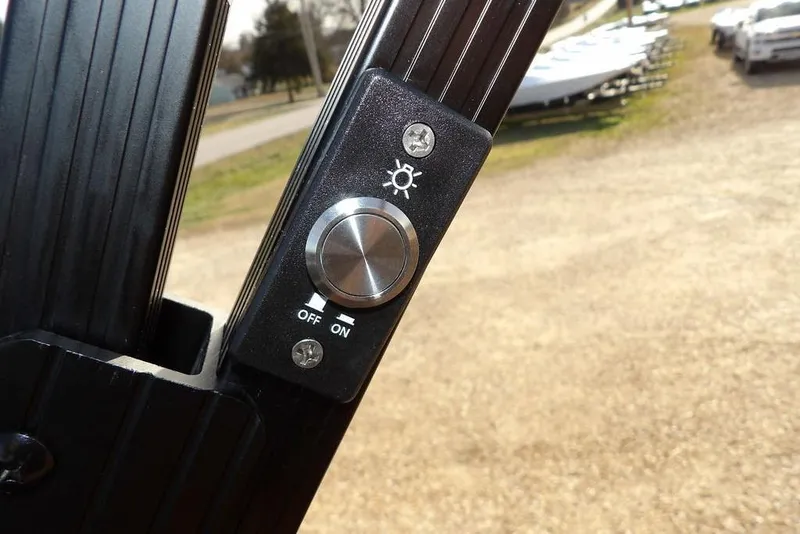 Slide: The Image of Switch panel on 2026 Bennington M L-Bench 22 ML boat, featuring on/off light control. - 43