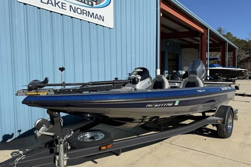 Slide: The Image of 2012 Skeeter TZX190 boat on trailer at Lake Norman dealership. - 3
