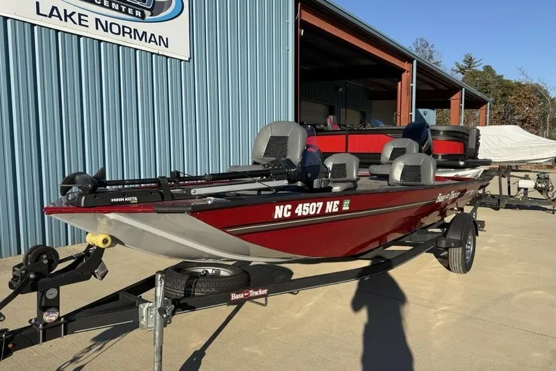 Slide: The Image of 2021 Tracker Bass Tracker Classic XL boat on trailer at Lake Norman. - 6
