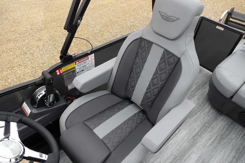 Slide: The Image of 2026 Bennington M L-Bench 22 ML boat seat with diamond-patterned upholstery. - 28