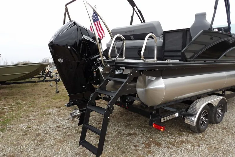 Slide: The Image of 2026 Bennington M L-Bench 22 ML pontoon boat with Mercury engine and trailer. - 44