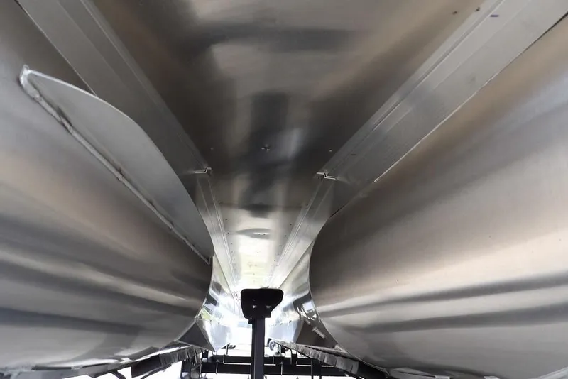 Slide: The Image of Underneath view of 2026 Bennington M L-Bench 22 ML pontoon boat hull. - 51