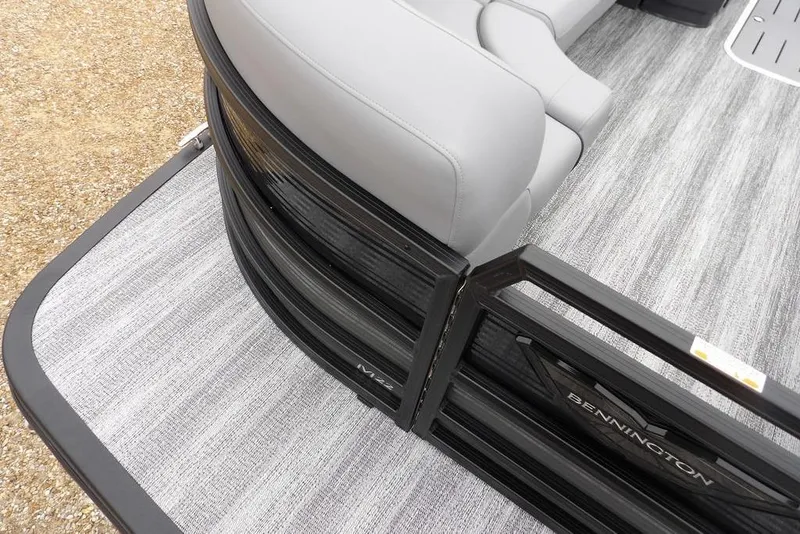 Slide: The Image of 2026 Bennington M L-Bench 22 ML pontoon boat with sleek seating and modern design. - 7