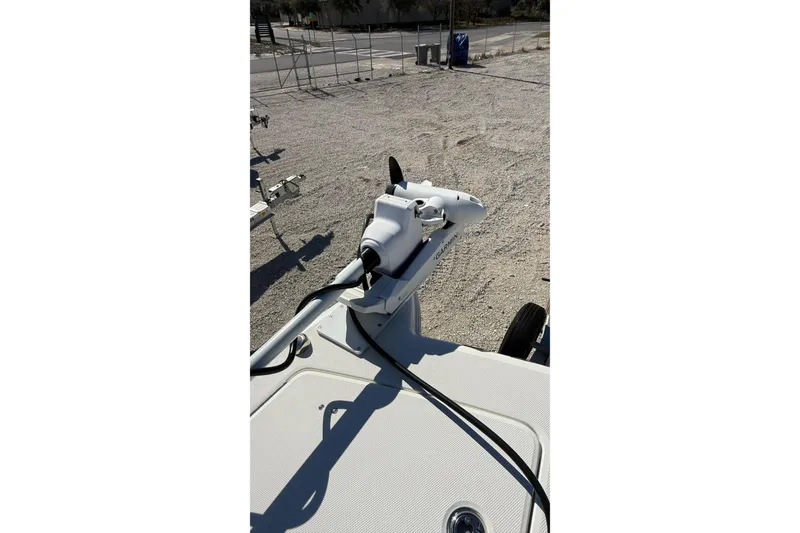 Slide: The Image of 2023 World Cat 280 DC-X boat with Garmin equipment on deck. - 49