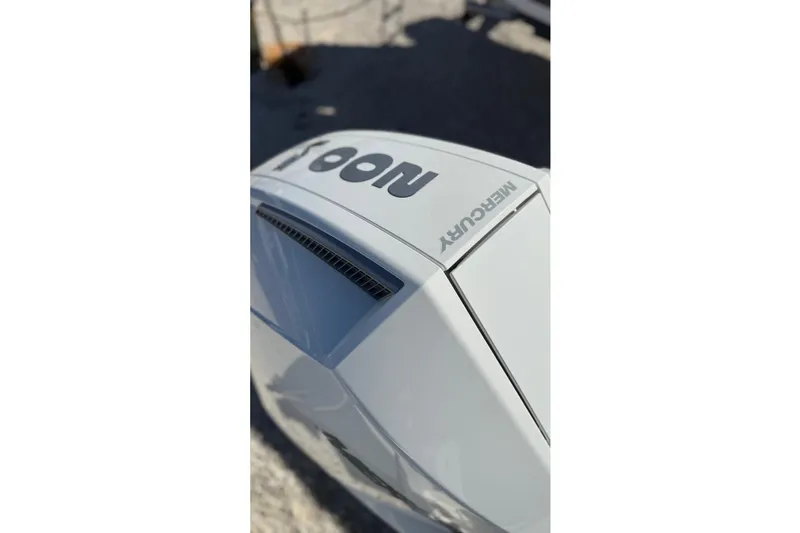 Slide: The Image of 2023 World Cat 280 DC-X boat with Mercury engine detail. - 66