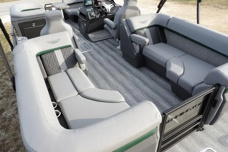 Slide: The Image of Luxurious interior of 2026 Bennington M Quad Bench 22 MFB pontoon boat. - 30
