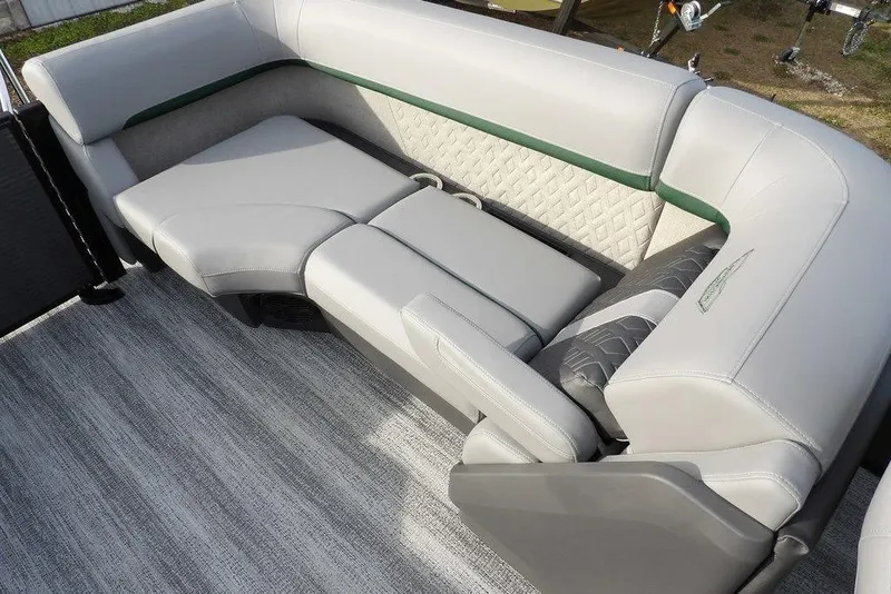 Slide: The Image of 2026 Bennington M Quad Bench 22 MFB with luxurious gray seating and modern design. - 32