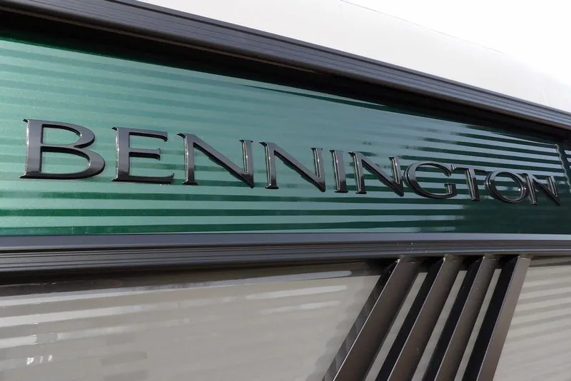 Slide: The Image of Bennington logo on 2026 M Quad Bench 22 MFB, green and black design. - 46