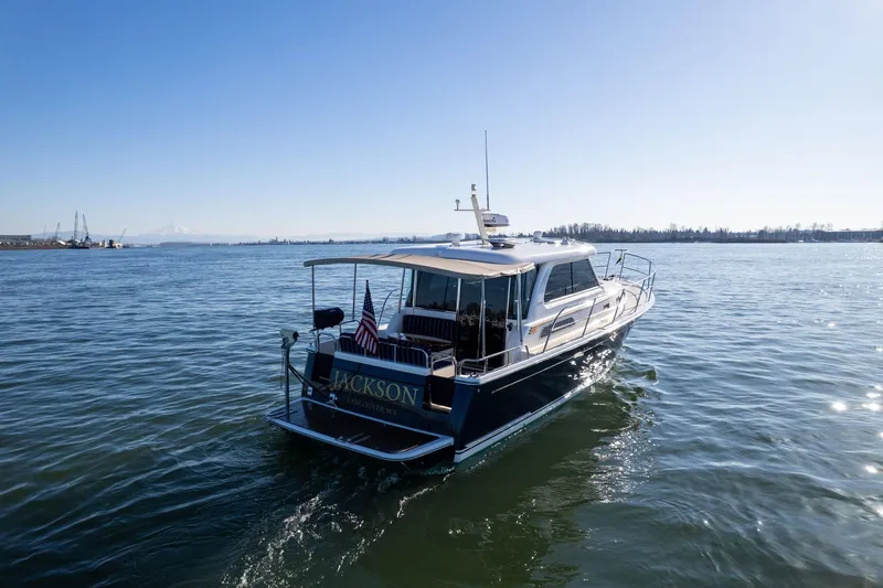 Slide: The Image of 2013 Sabre 38 Salon Express yacht cruising on a sunny day. - 69