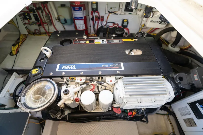 Slide: The Image of Engine room of 2013 Sabre 38 Salon Express with Volvo Penta IPS 400 engine. - 99