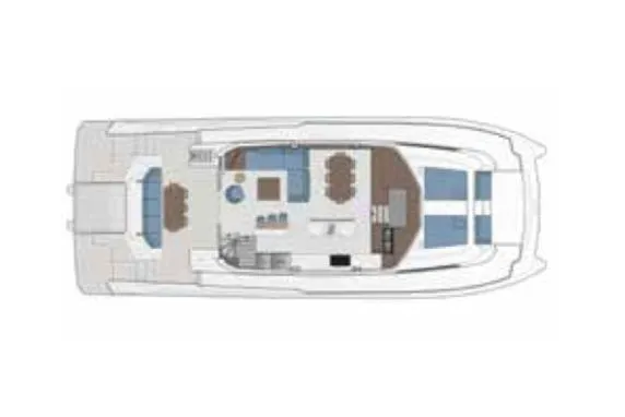 Slide: The Image of Manufacturer Provided Image: Top view layout of 2026 Aquila 70 Luxury yacht, showcasing interior design and amenities. - 16