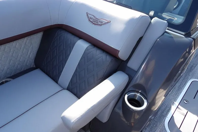 Slide: The Image of 2026 Bennington M Quad Bench 22 MFB with luxurious seating and cup holder. - 19