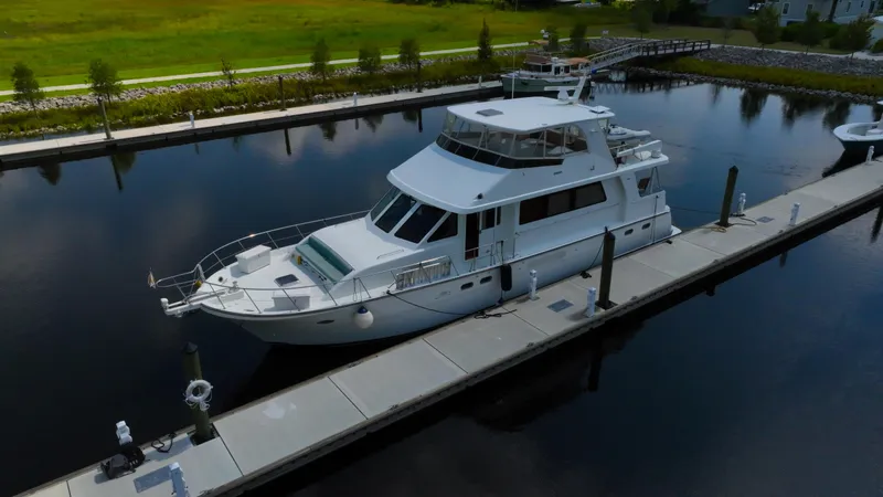 Slide: The Image of Luxury Jefferson Marquessa 60 MY yacht docked at marina, 2005 model. - 10