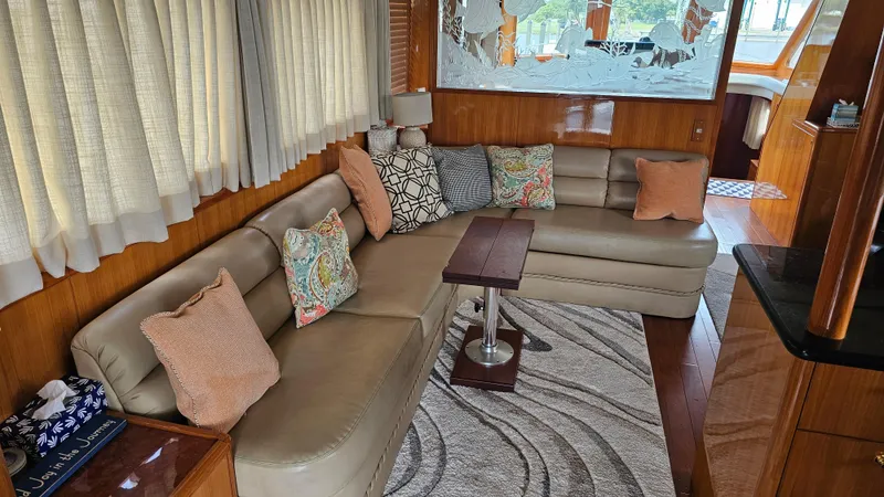 Slide: The Image of Luxurious interior of 2005 Jefferson Marquessa 60 MY yacht with elegant seating and decor. - 26