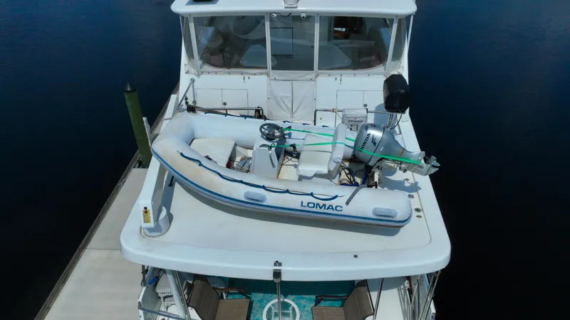 Slide: The Image of 2005 Jefferson Marquessa 60 MY yacht with inflatable boat on deck. - 6