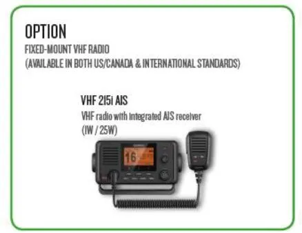 Slide: The Image of Manufacturer literature: Garmin VHF/AIS - 21