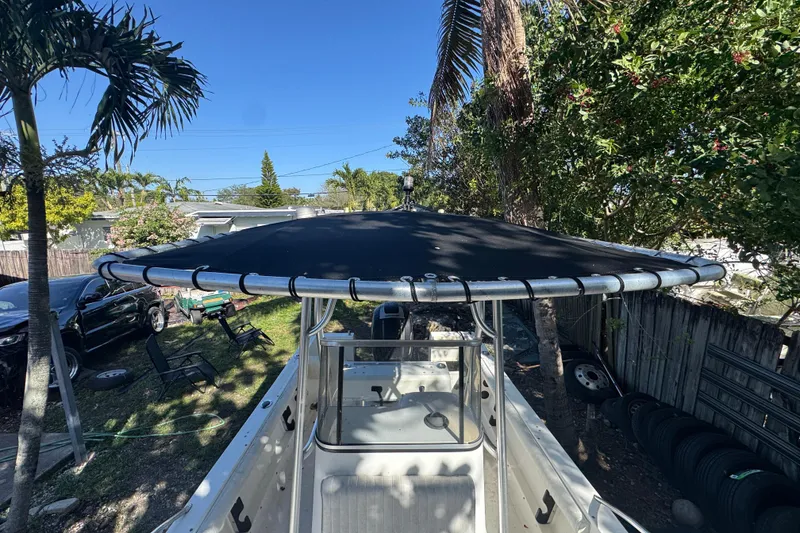 Slide: The Image of Fusion MS-RA55 marine stereo on 1993 Hydra-Sports Bay Bolt 1900 boat dashboard. - 20