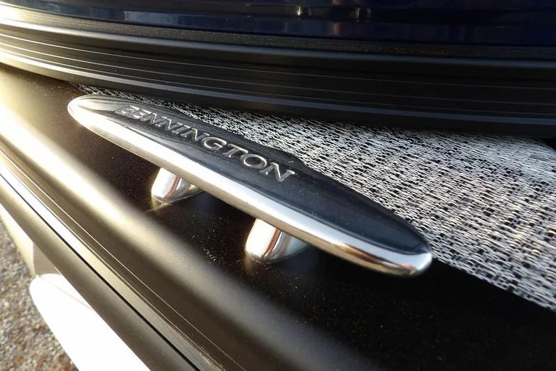 Slide: The Image of Close-up of 2026 Bennington M Swingback 22 MSB boat cleat detail. - 45